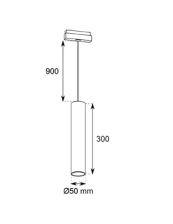 Foco colgante R6 - Conalux - Lámpara tubular de carril magnético