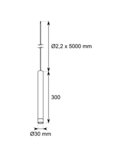 Foco colgante Spinne Tube F - Conalux - Lámpara tubular alargada, LED