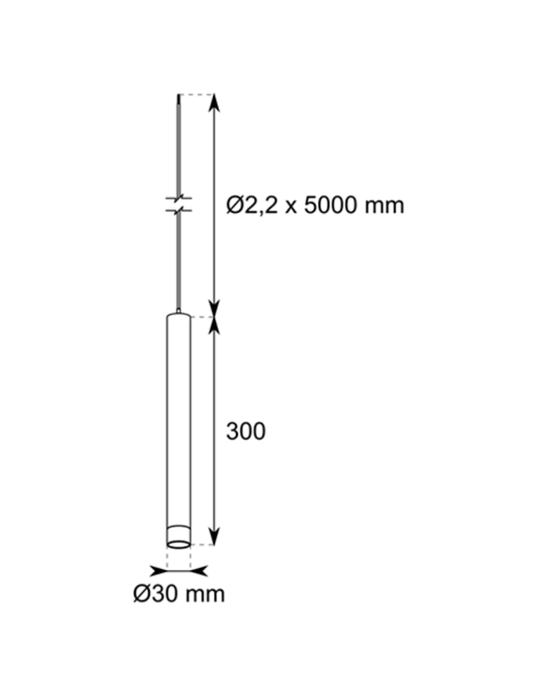 Foco colgante Spinne Tube F - Conalux - Lámpara tubular alargada, LED