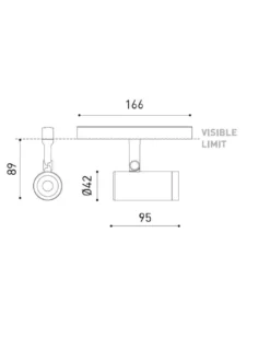 Foco de carril Coco 48V Short - Arkoslight - Proyector orientable LED