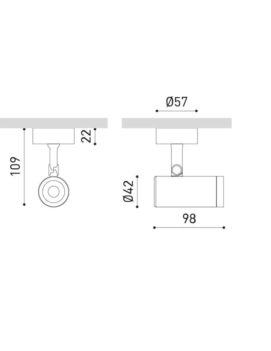 Foco de techo Coco Surface Super Shot - Arkoslight - Proyector orientable LED