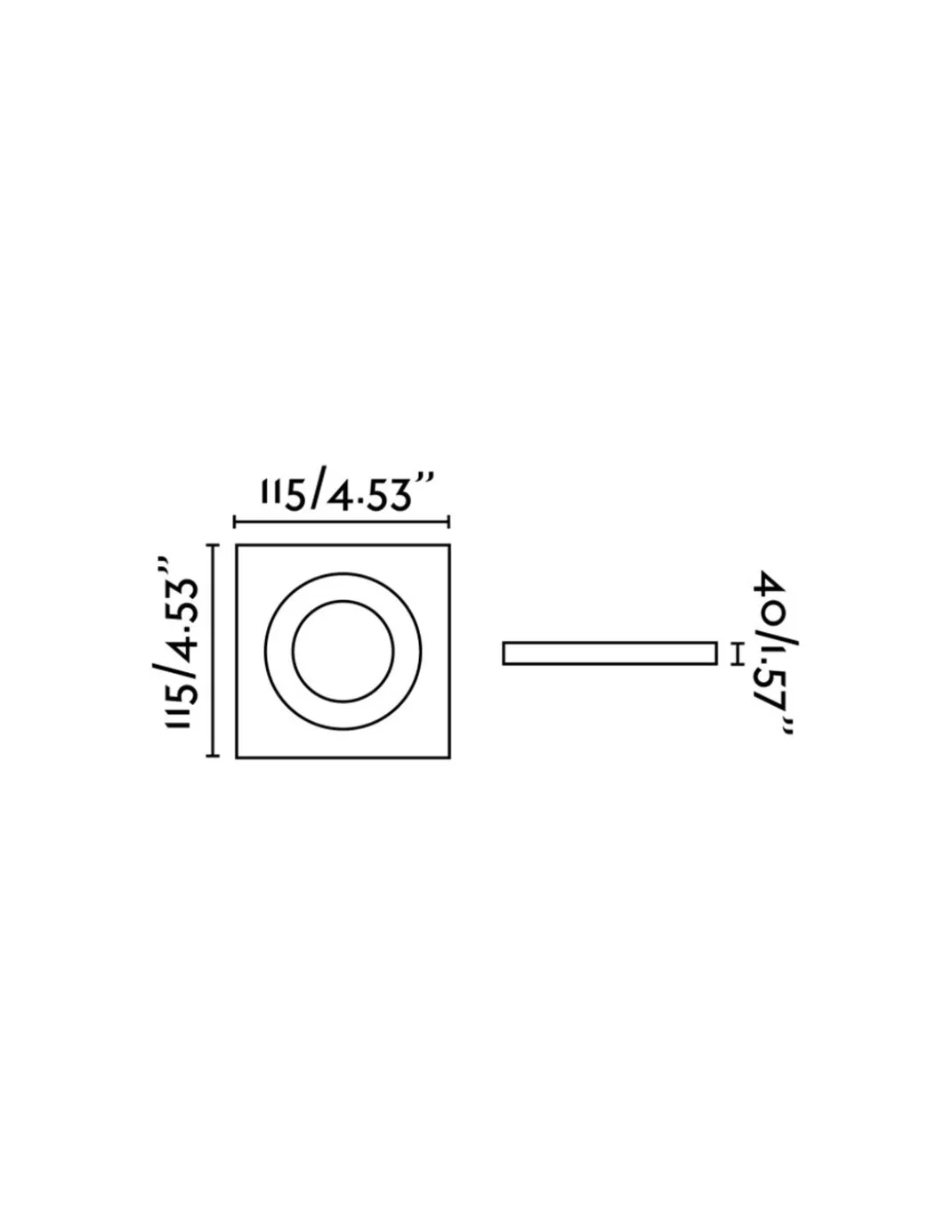 Foco de techo cuadrado Argón – Faro – Downlight GU10, 11.5 cm