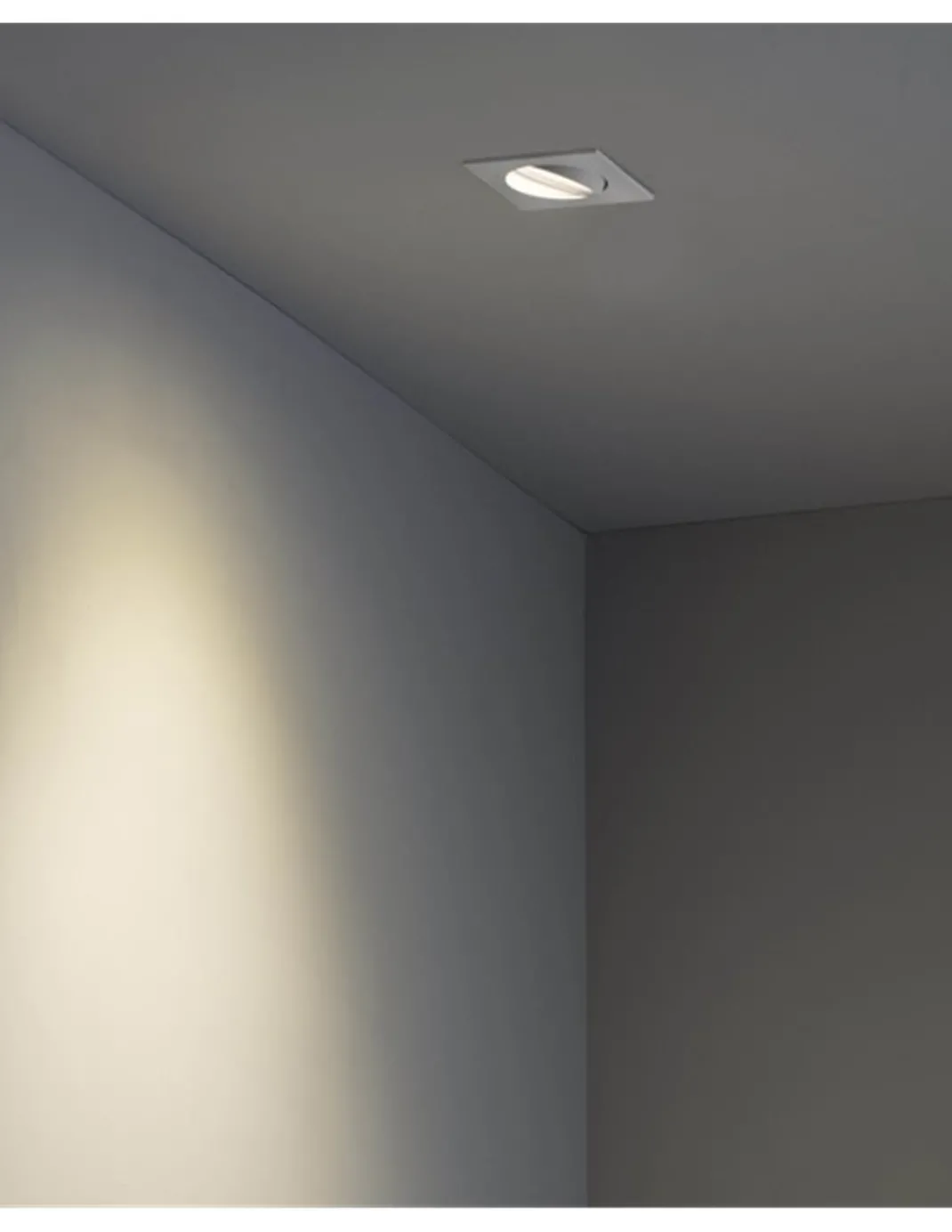 Foco de techo cuadrado Argón – Faro – Downlight GU10, 11.5 cm
