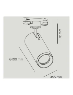 Foco de techo de carril LED Ø 5.5 cm en 2 acabados y fuentes de luz orientable y regulable 2700K – Haul - Milán