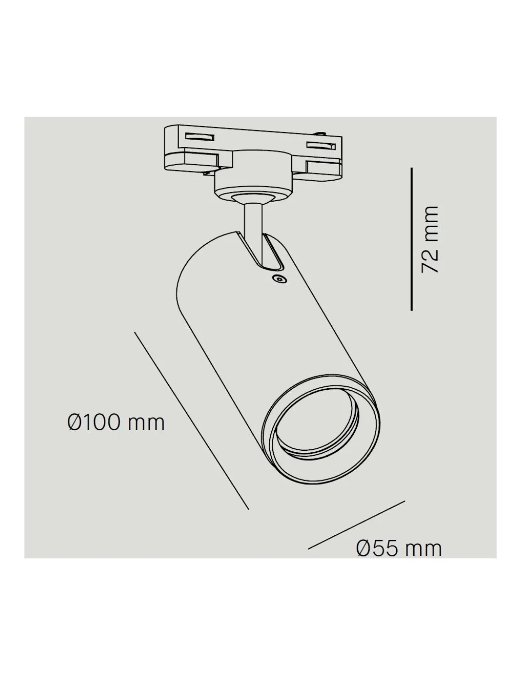 Foco de techo de carril LED Ø 5.5 cm en 2 acabados y fuentes de luz orientable y regulable 2700K – Haul - Milán