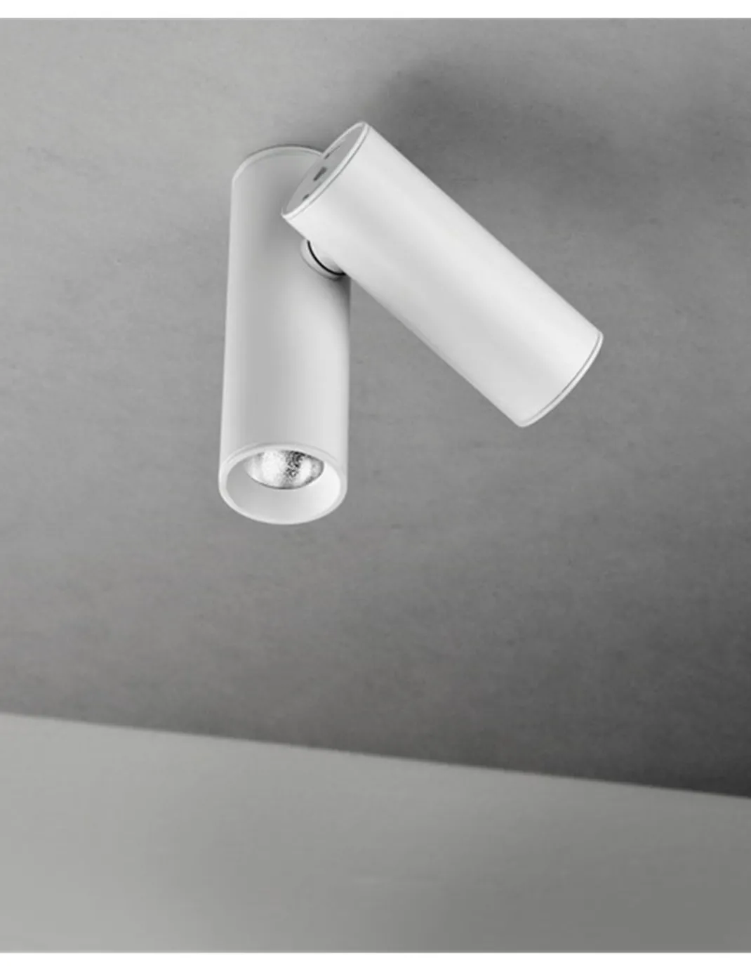 Foco de techo Doble Haul - Milán - Foco de techo LED, 2 Luces orientables, forma cilíndrica