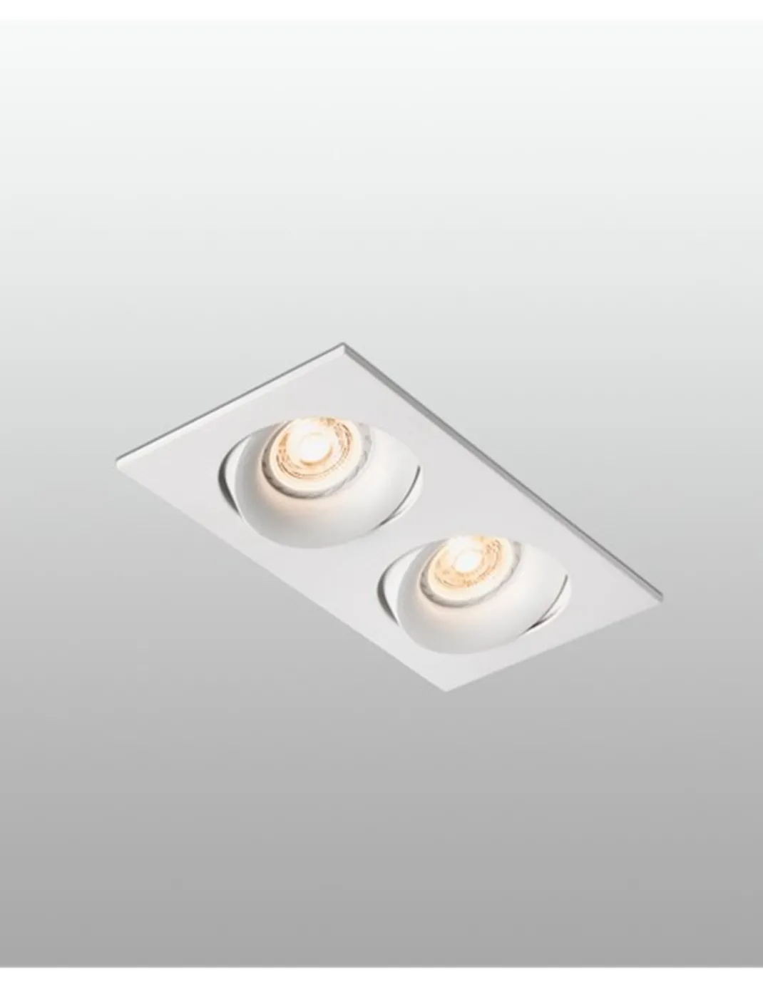 Foco de techo Downlight Argón – Faro – Downlight 2 luces, GU10, 23.2 cm
