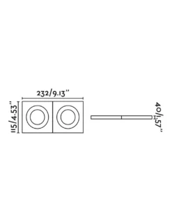 Foco de techo Downlight Argón – Faro – Downlight 2 luces, GU10, 23.2 cm