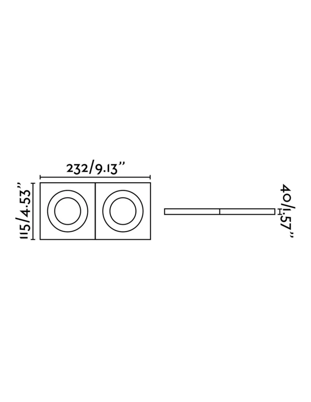 Foco de techo Downlight Argón – Faro – Downlight 2 luces, GU10, 23.2 cm