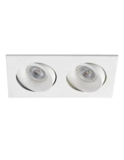 Foco de techo Downlight Argón – Faro – Downlight 2 luces, GU10, 23.2 cm