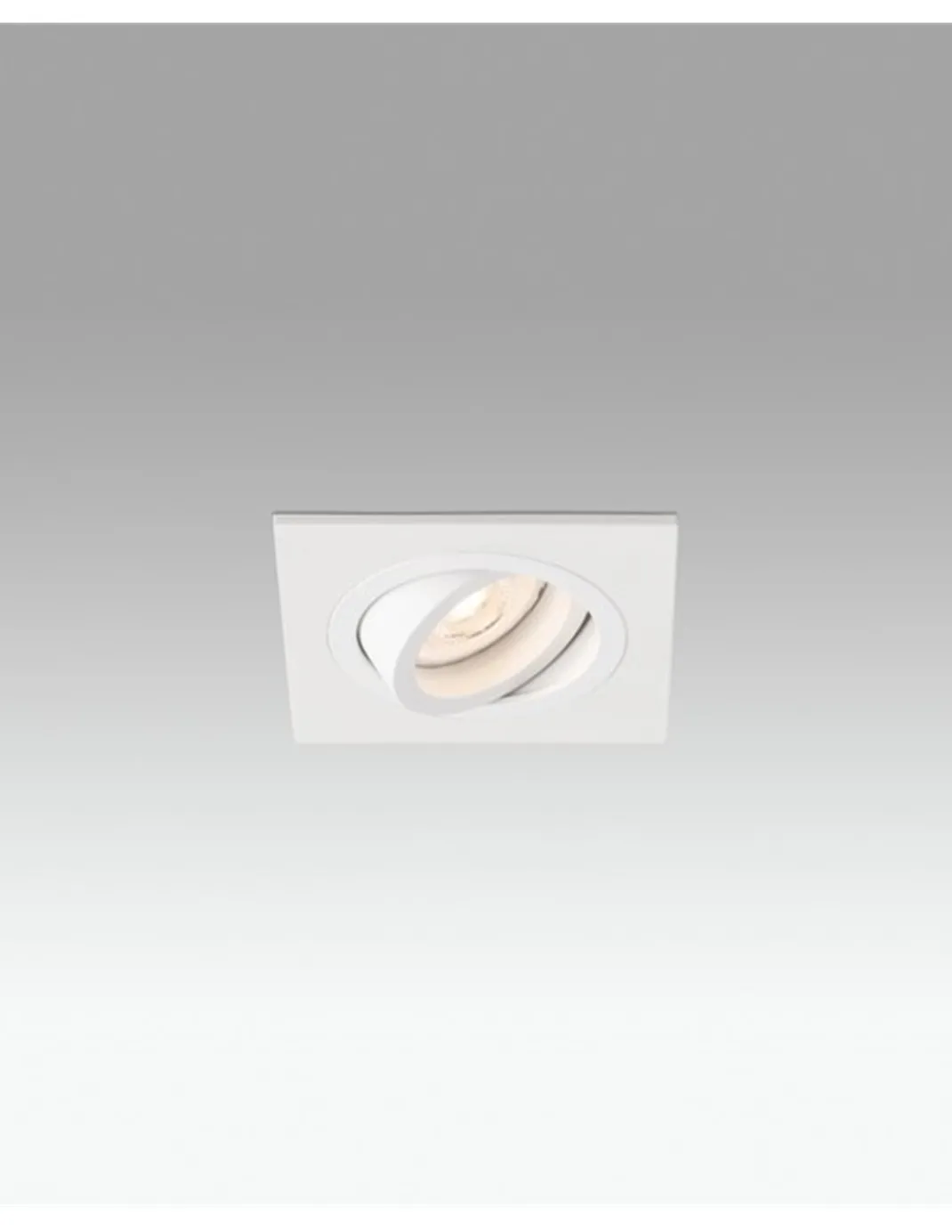 Foco de techo Downlight Radón – Faro – Lámpara cuadrada GU10, 9.2 cm