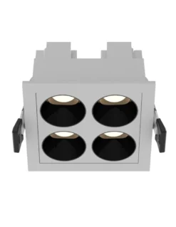 Foco de techo empotrable Blau - Mantra - Foco empotrable cuadrado de 4 luces