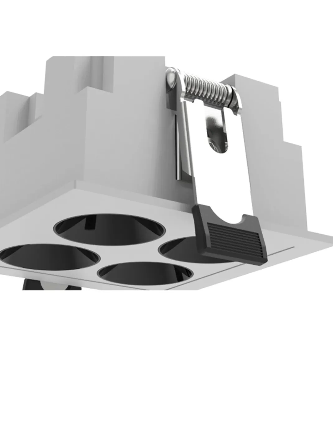 Foco de techo empotrable Blau - Mantra - Foco empotrable cuadrado de 4 luces
