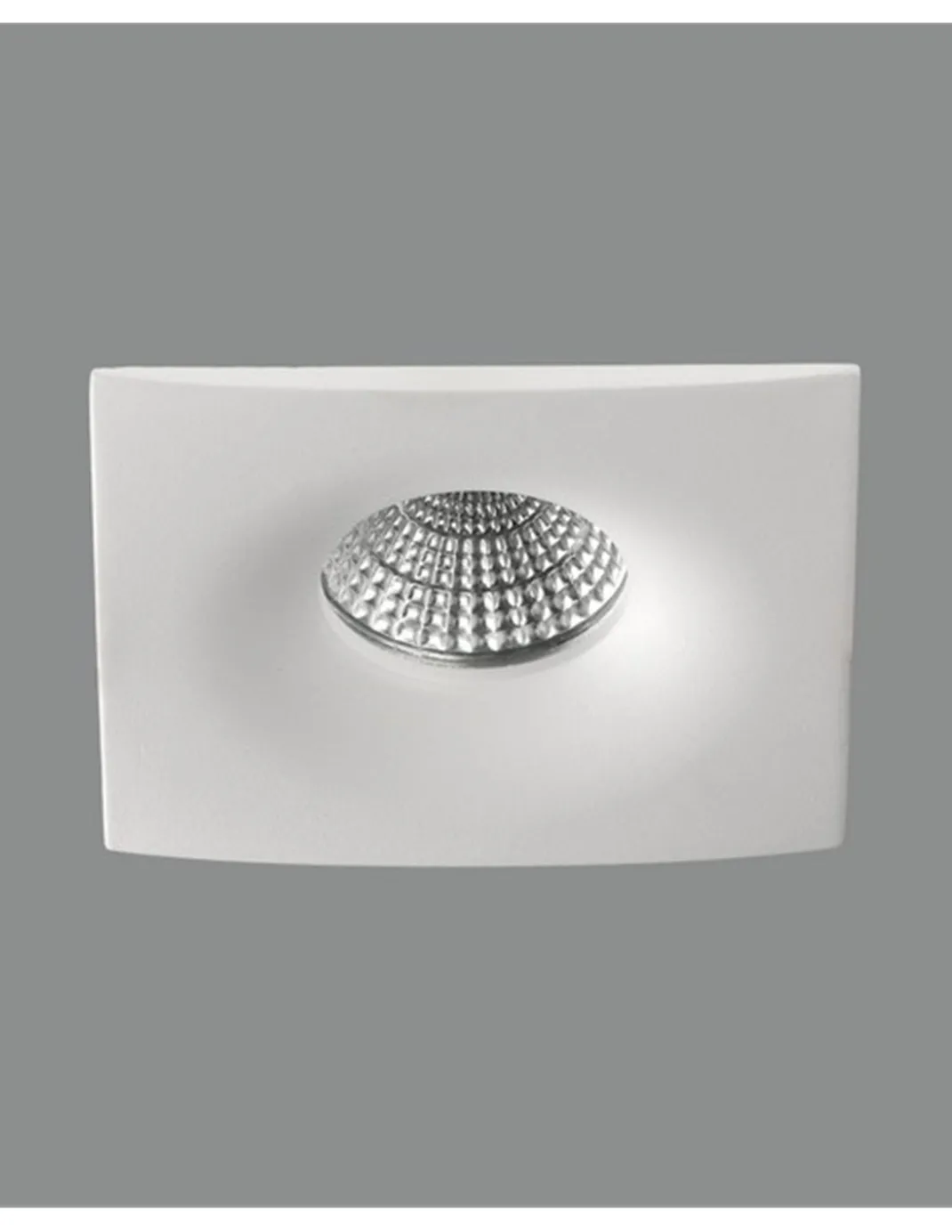 Foco de techo empotrable Doro – ACB – Downlight cuadrado, Aluminio blanco/negro, 1xGU10
