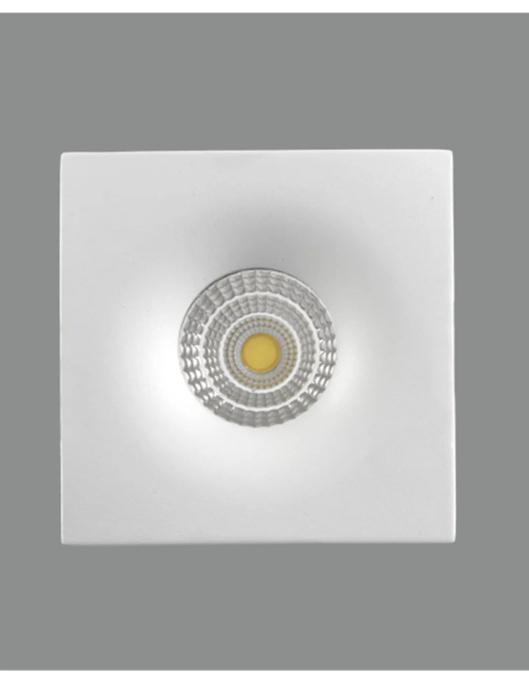 Foco de techo empotrable Doro – ACB – Downlight cuadrado, Aluminio blanco/negro, 1xGU10