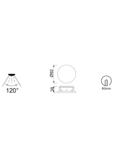 Foco de techo empotrable Metacrilato - Mantra - Downlight blanco LED