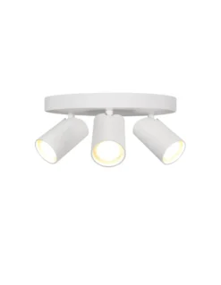 Foco de techo empotrable Sal - Mantra - Plafón de 3 focos orientables Ø 25 cm