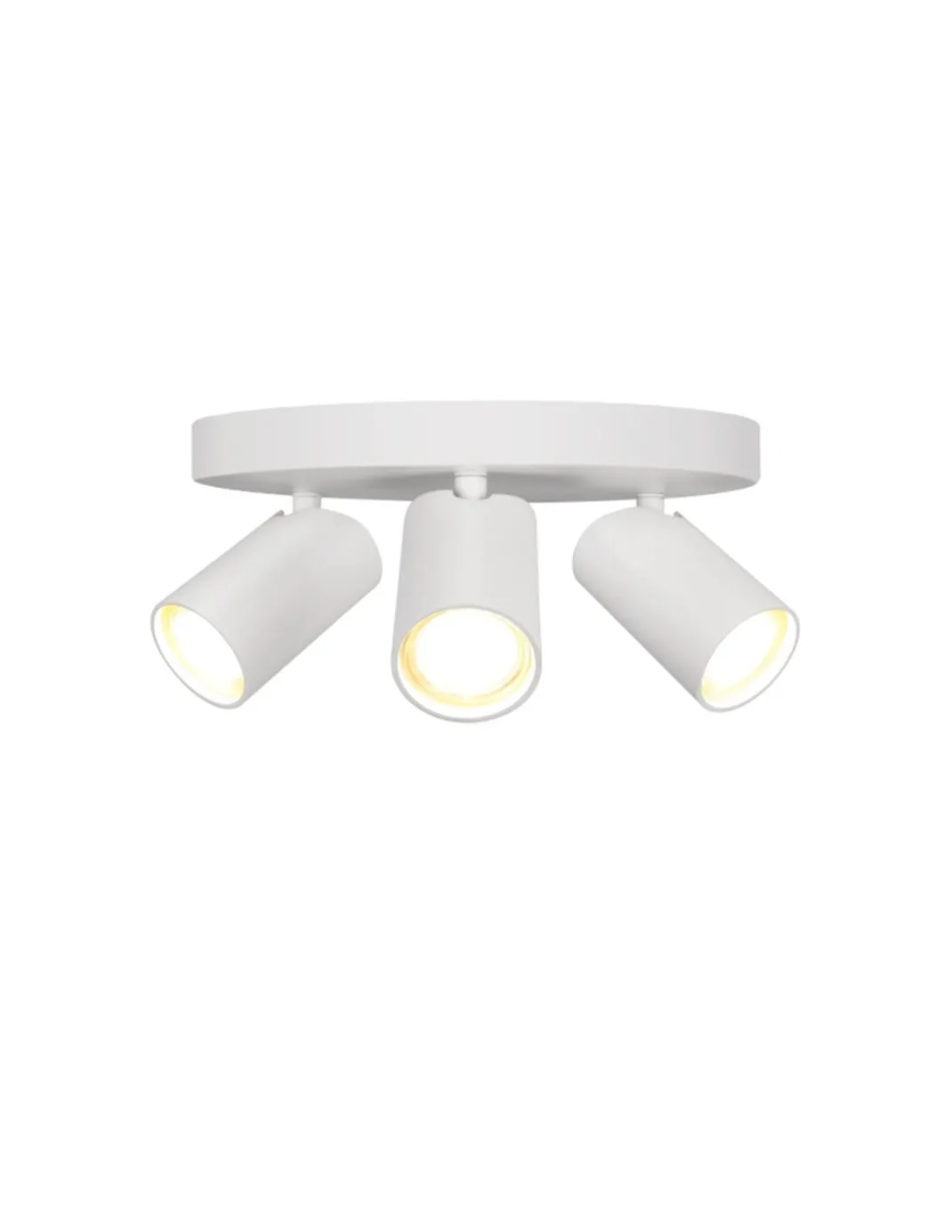 Foco de techo empotrable Sal - Mantra - Plafón de 3 focos orientables Ø 25 cm