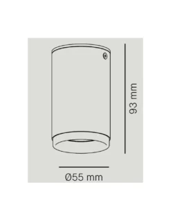 Foco de techo Haul - Milán - Foco de superficie cilíndrico LED Ø 5,5 cm