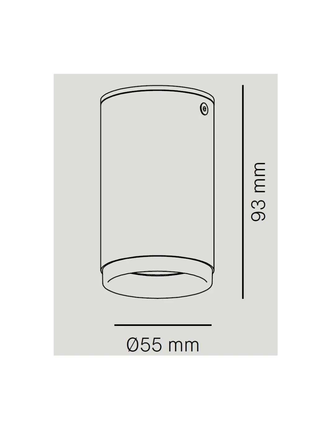 Foco de techo Haul - Milán - Foco de superficie cilíndrico LED Ø 5,5 cm