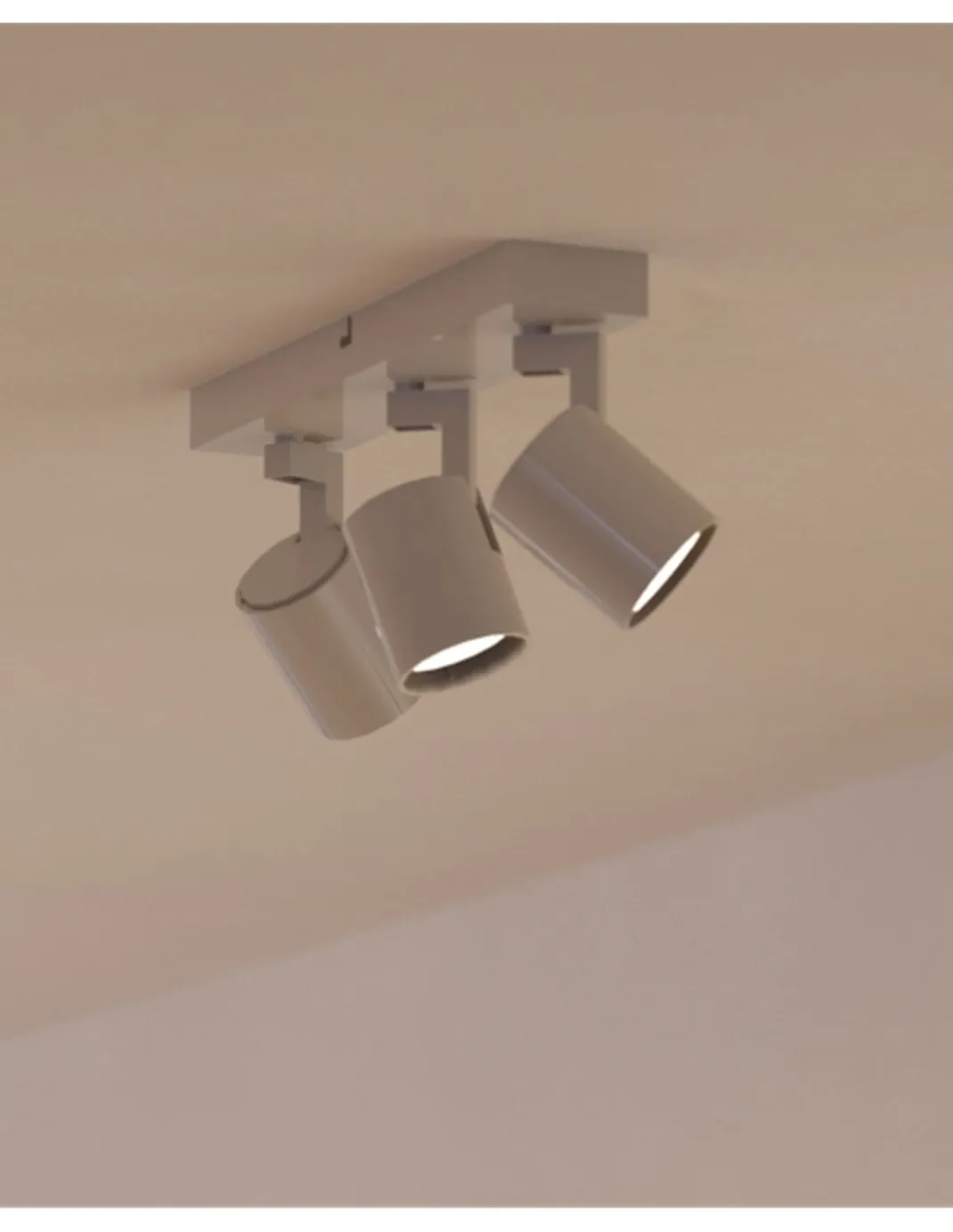 Foco de techo Kaplan - FORLIGHT - Regleta de 3 focos orientables
