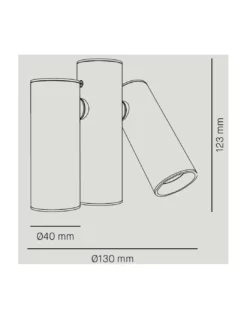 Foco de techo LED Ø 13 cm y 12,3 cm de alto en 2 acabados regulable 2700K – Triple Haul - Milán