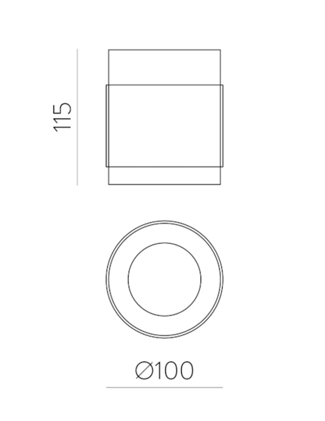 Foco de techo Lux - ACB - Foco LED cilíndrico moderno