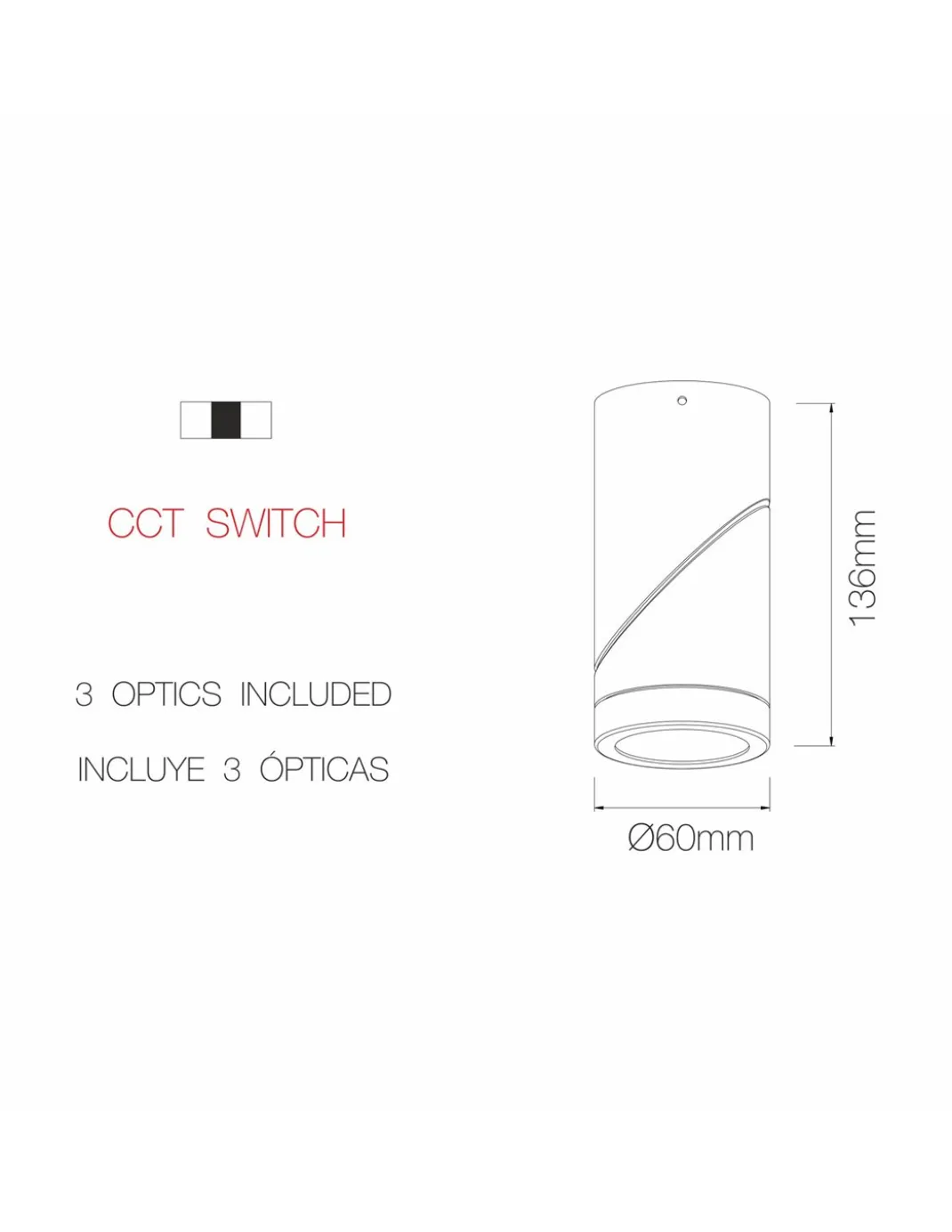 Foco de techo Plus - Beneito & Faure - Foco de superficie LED orientable