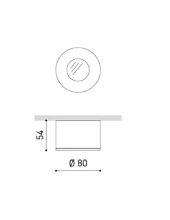 Foco de techo Puck - Arkoslight - Diseño circular en 4 colores, Lámpara LED Ø 8 cm/Ø 9.5 cm