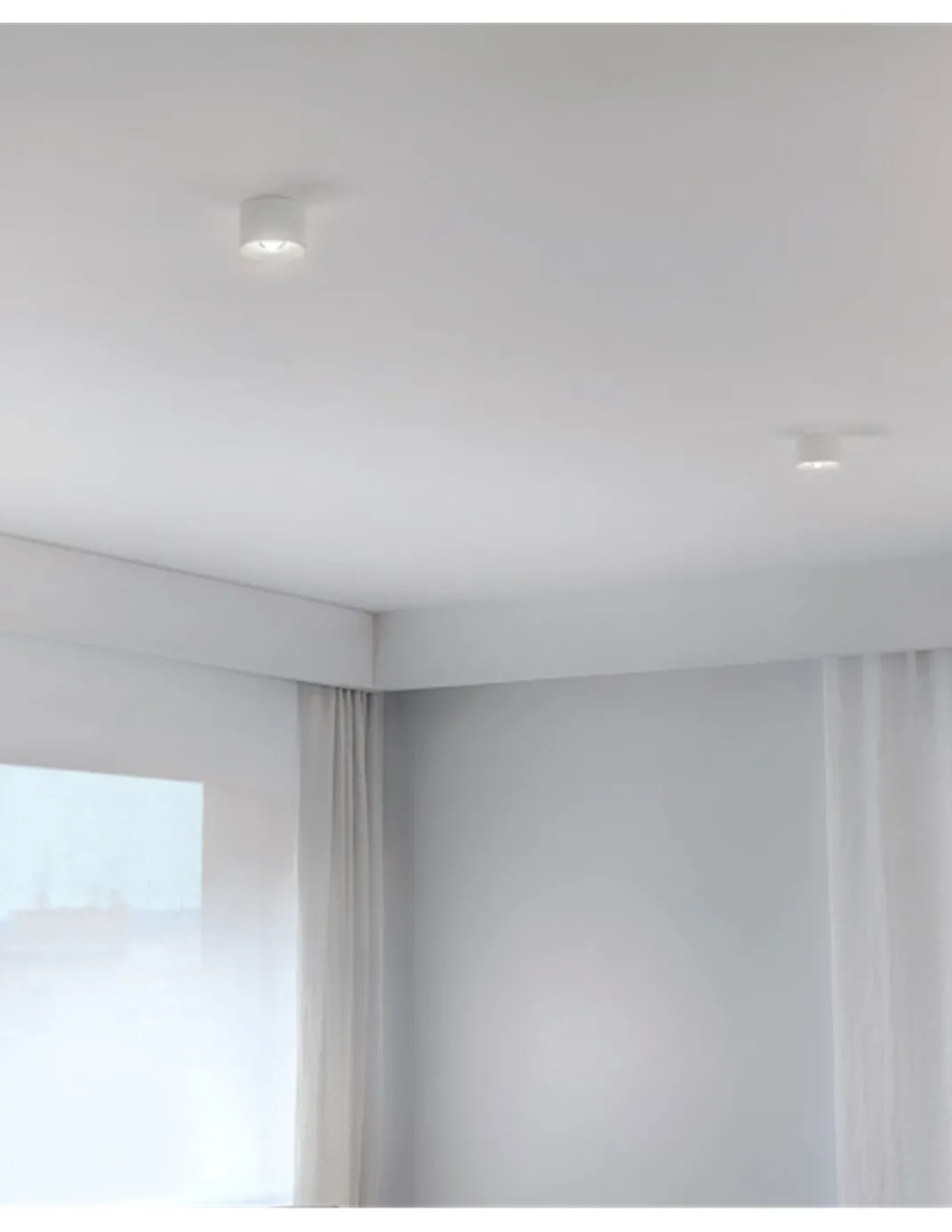 Foco de techo Puck - Arkoslight - Diseño circular en 4 colores, Lámpara LED Ø 8 cm/Ø 9.5 cm