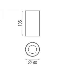 Foco de techo Soul - ACB - Foco de superficie Ø 8 cm