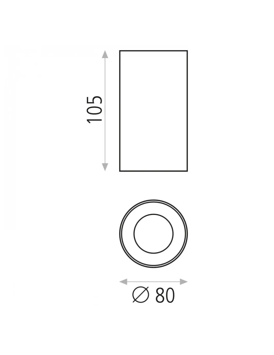 Foco de techo Soul - ACB - Foco de superficie Ø 8 cm