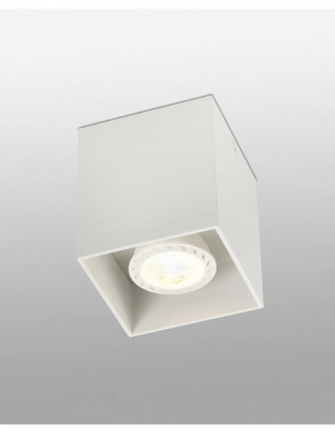 Foco de techo Tecto - Faro - Foco techo cuadrado de superficie