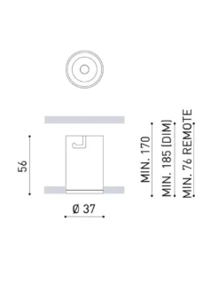 Foco de techo trimless Lens Light - Arkoslight - Diseño redondo, empotrable, Ø 3,7 cm