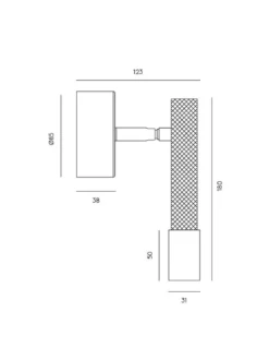 Foco de techo Ycro – Aromas – Lámpara de techo proyector, LED 3000K, Regulable Dali/Push