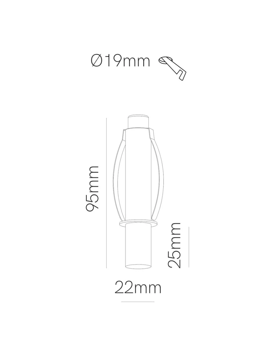 Foco empotrable Argo – Beneito & Faure – Lámpara LED, Ø 2,2 cm