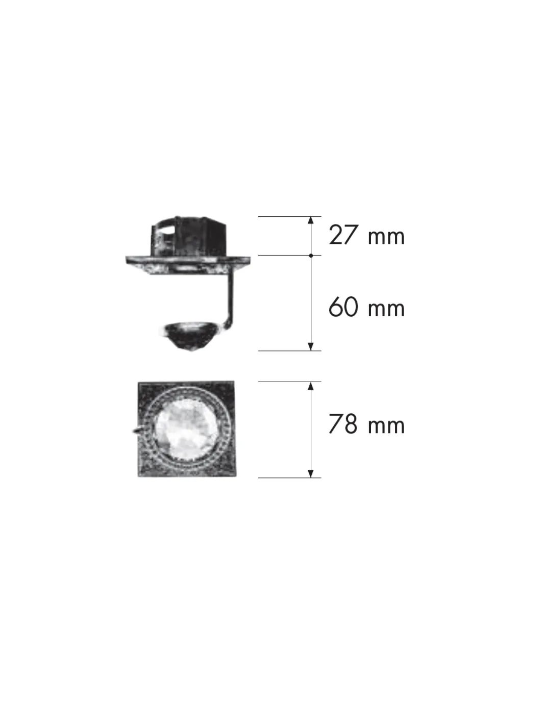 Foco empotrable con cristal Swarovski San Sebastian – Fede