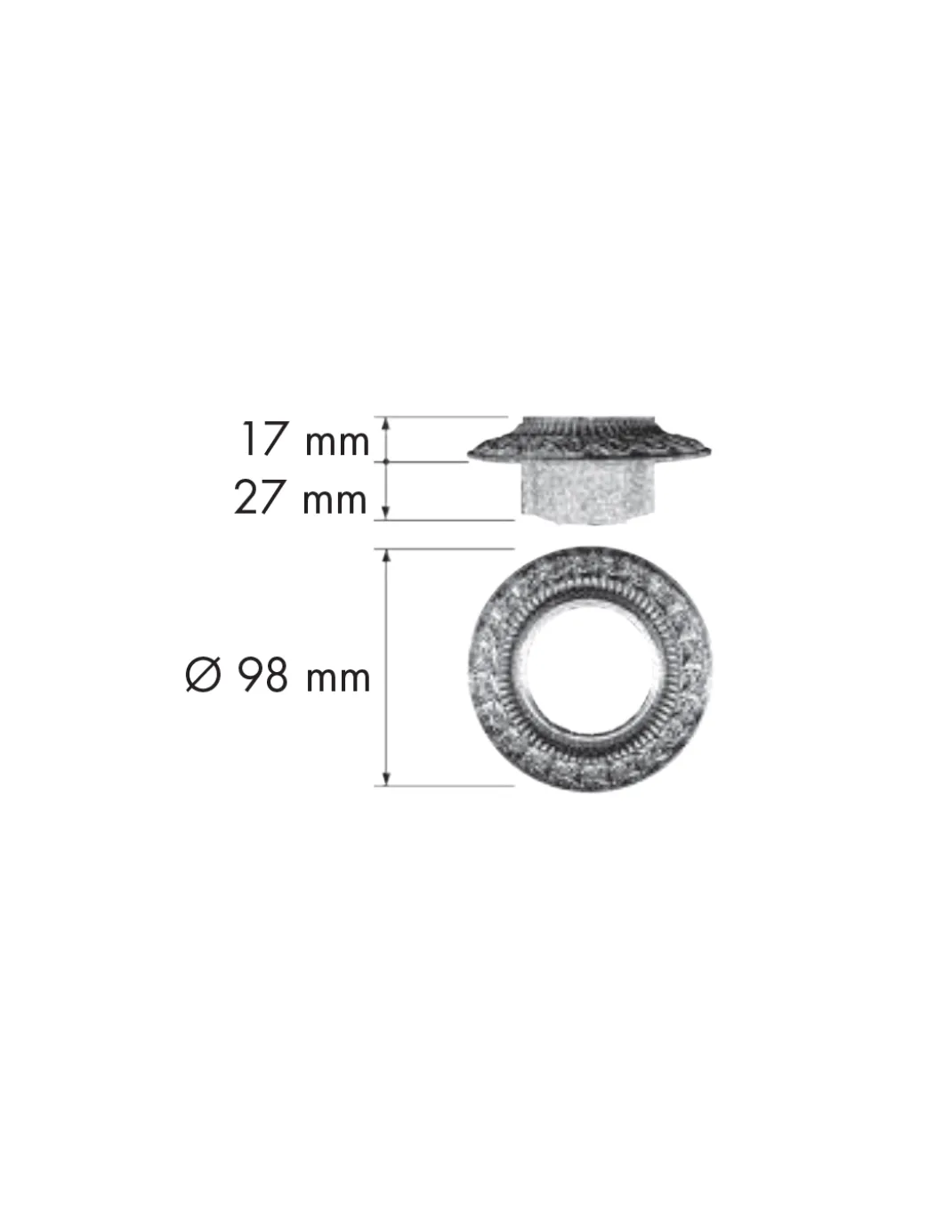 Foco empotrable de techo San Sebastian Round – Fede