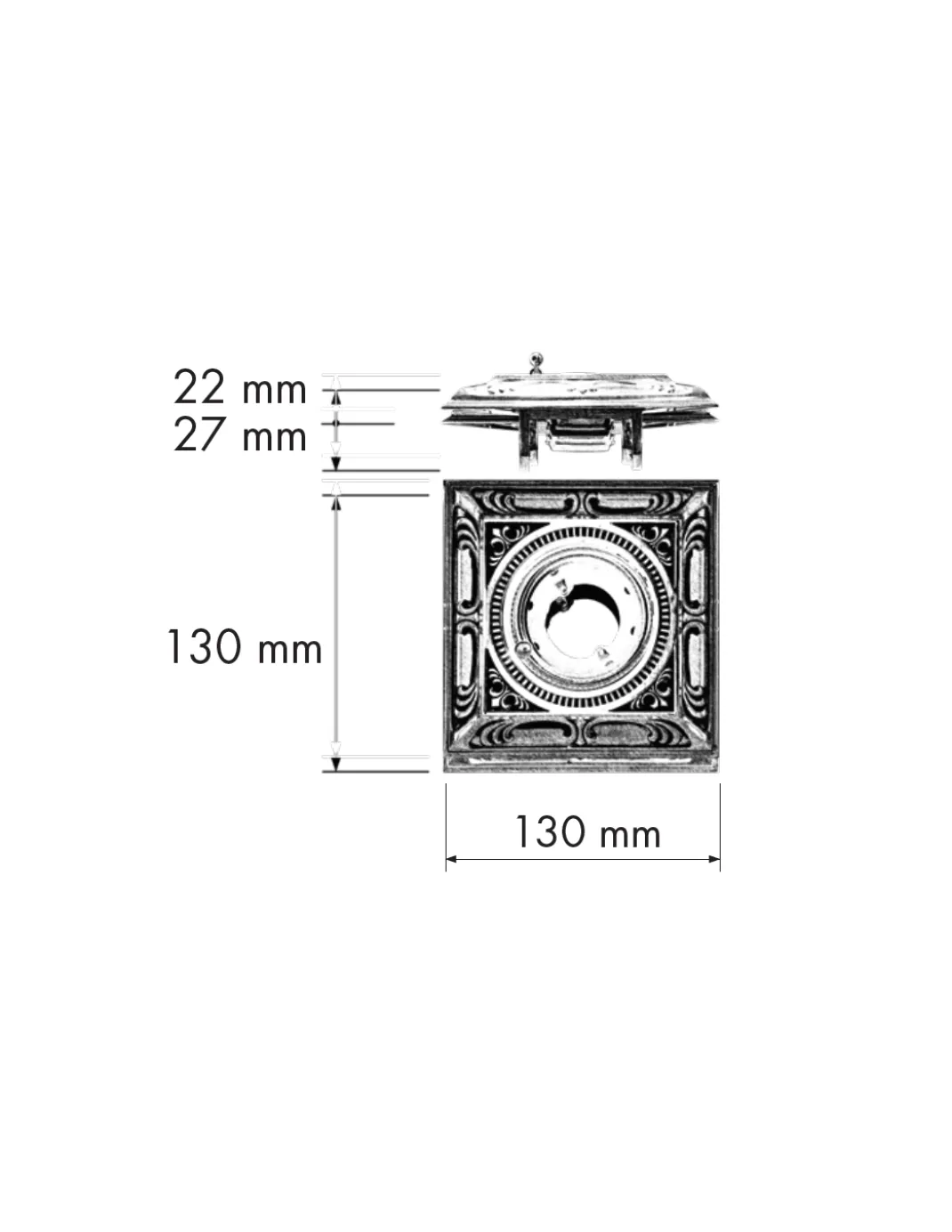 Foco empotrable de techo Siena Square – Fede