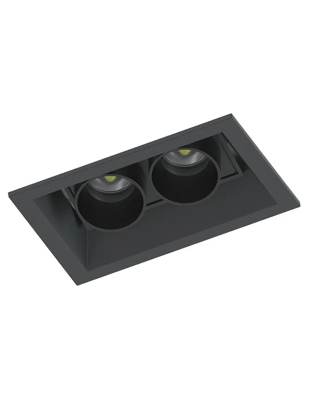 Foco empotrable Hera S2 - Conalux - Lámpara basculante en color negro, 2 luces