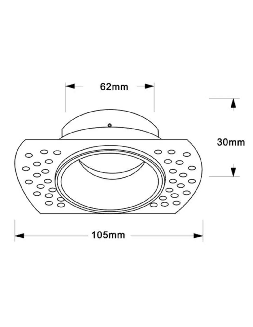 Foco empotrable Lances - Mantra - Downlight redondo GU10