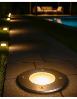 Foco empotrable para suelo Cracov - Conalux - Lámpara de exterior de acero inoxidable, IP67