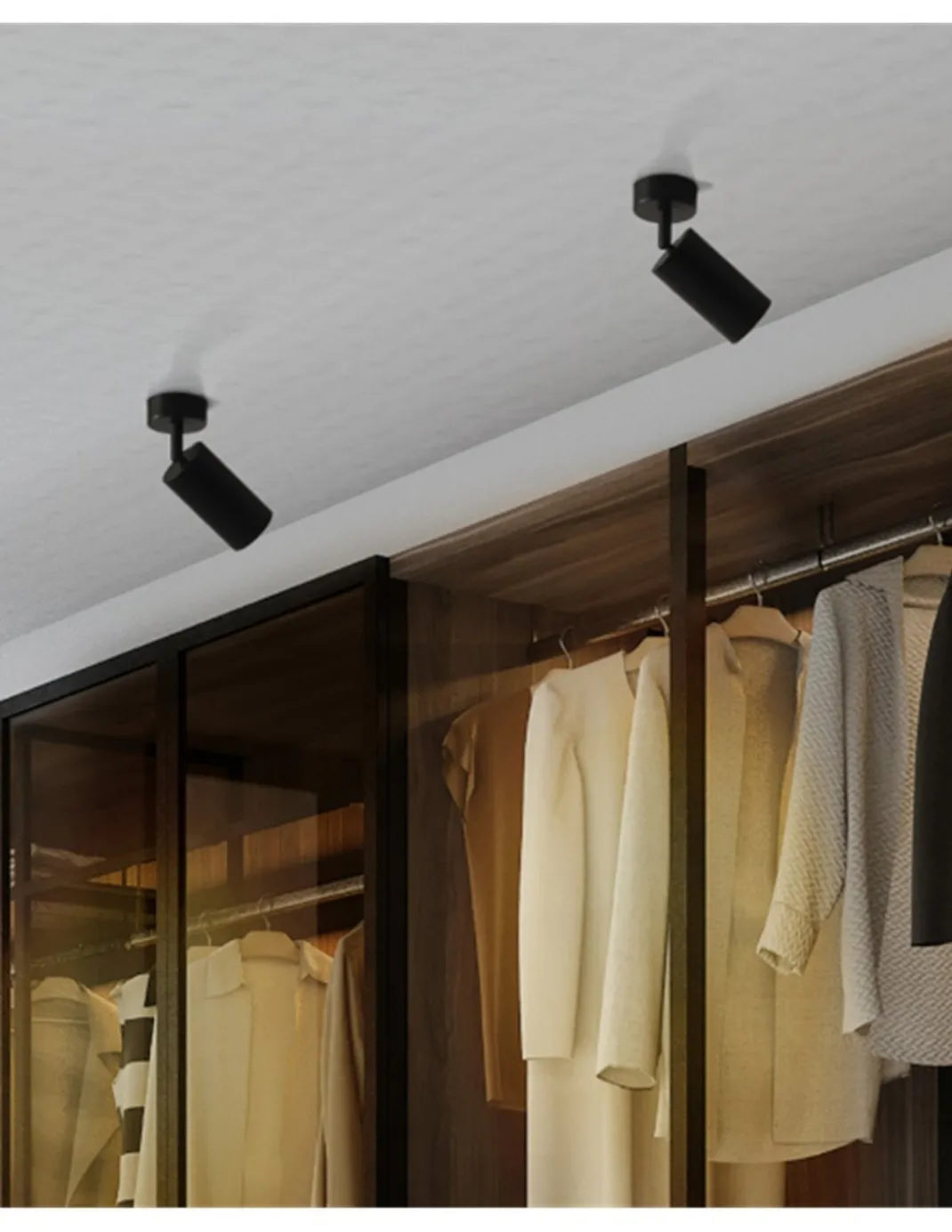 Foco Era - FORLIGHT - Lámpara proyector de techo y pared en 2 colores, Cabezal orientable
