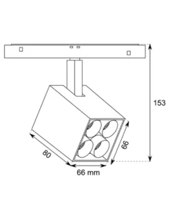 Foco orientable para carril magnético - Conalux - Proyector de carril LED