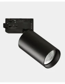 Foco para carril trifásico Zoom - ACB - Luz orientable en blanco o negro