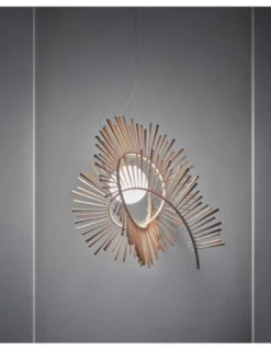 Lampara colgante Aimei - a-emotional light - Lámpara de madera de fresno, luz regulable