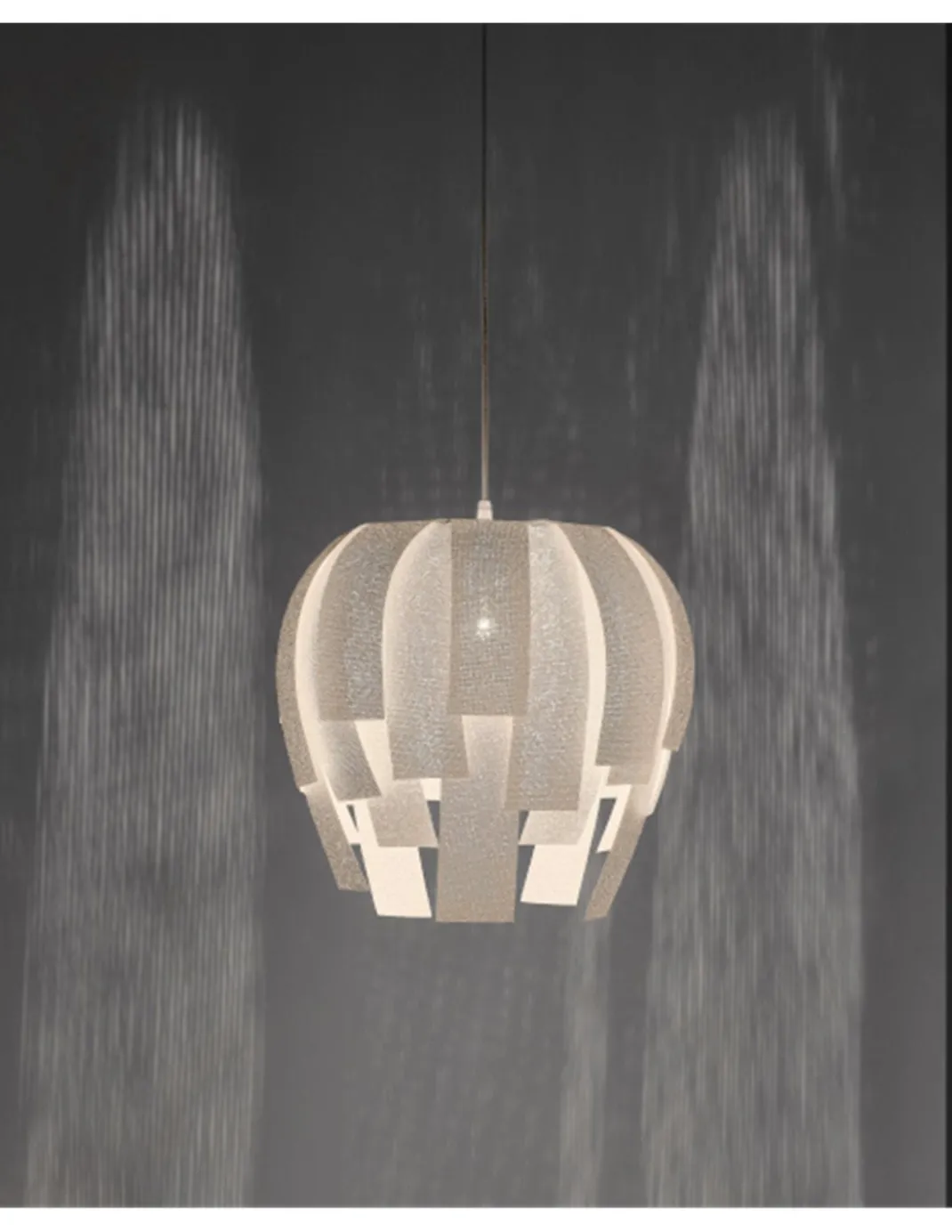 Lampara colgante Luisa - a-emotional light - Lámpara de diseño, pantalla de malla decorativa