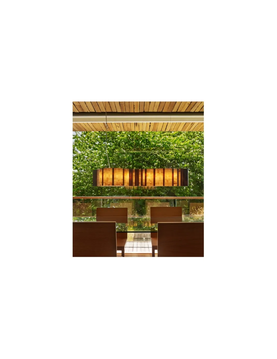 Lampara colgante Vento - a-emotional light - Lámpara de cristal beige, 96 cm
