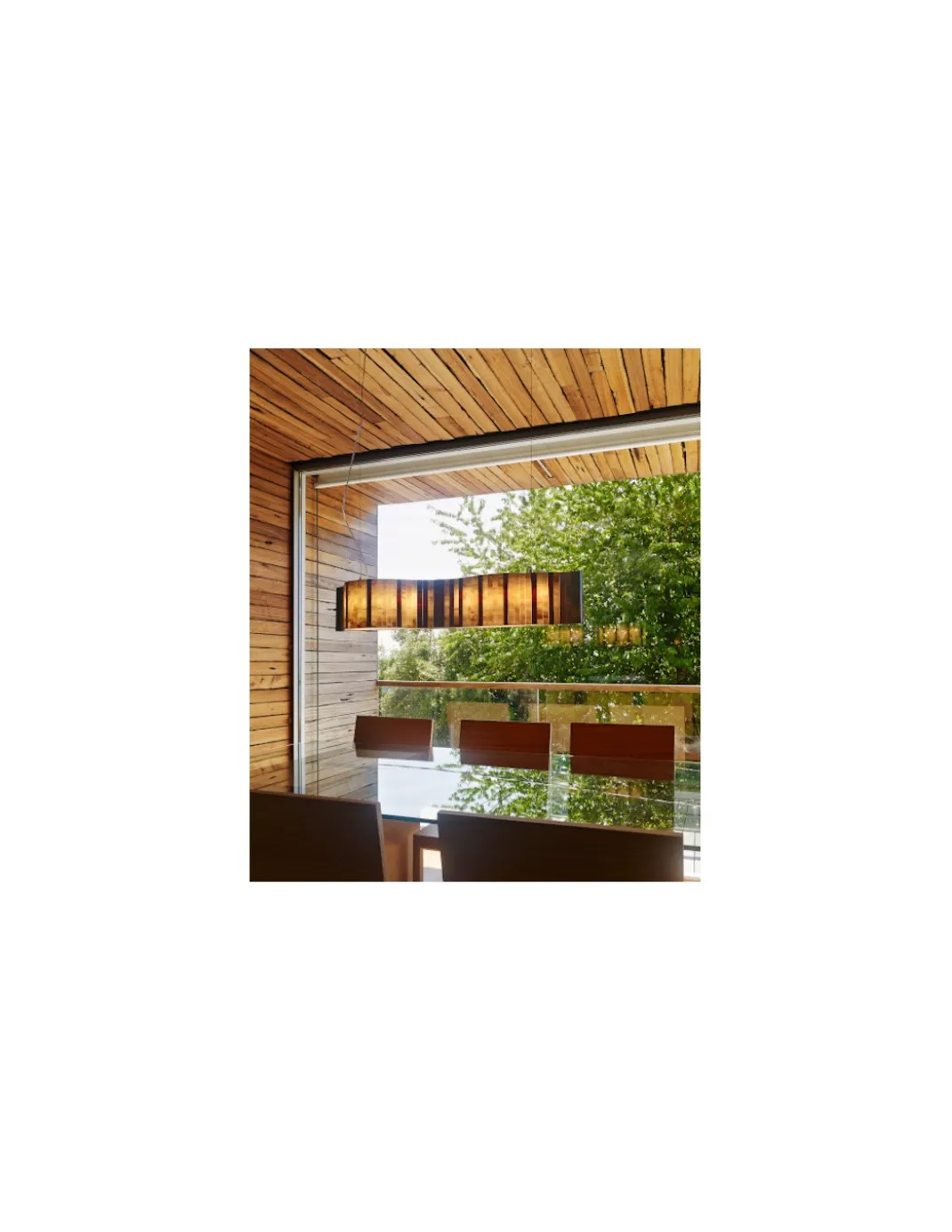 Lampara colgante Vento - a-emotional light - Lámpara de cristal beige, 96 cm