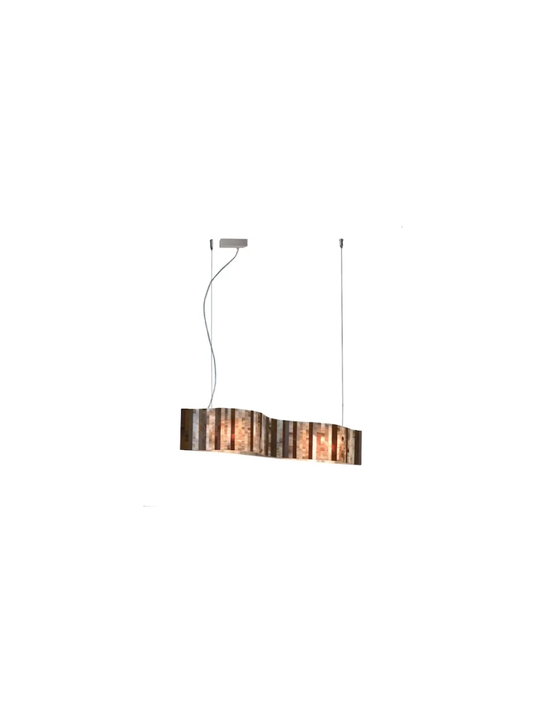 Lampara colgante Vento - a-emotional light - Lámpara de cristal beige, 96 cm